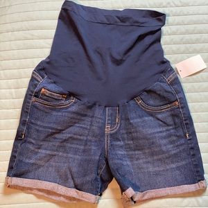 Indigo Blue Maternity Jean Shorts